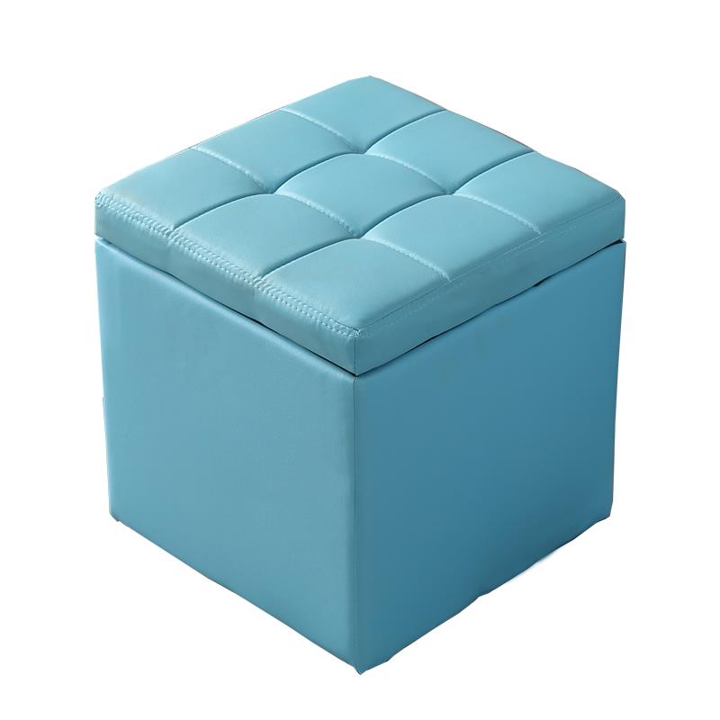 换鞋凳家用收纳储物凳子可坐门口穿鞋凳板凳皮墩试衣间小沙发凳子 - 图3