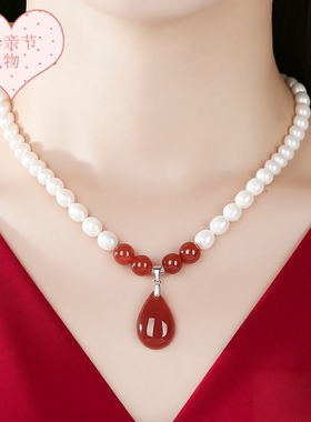 轻奢天然淡水珍珠项链女简约百搭