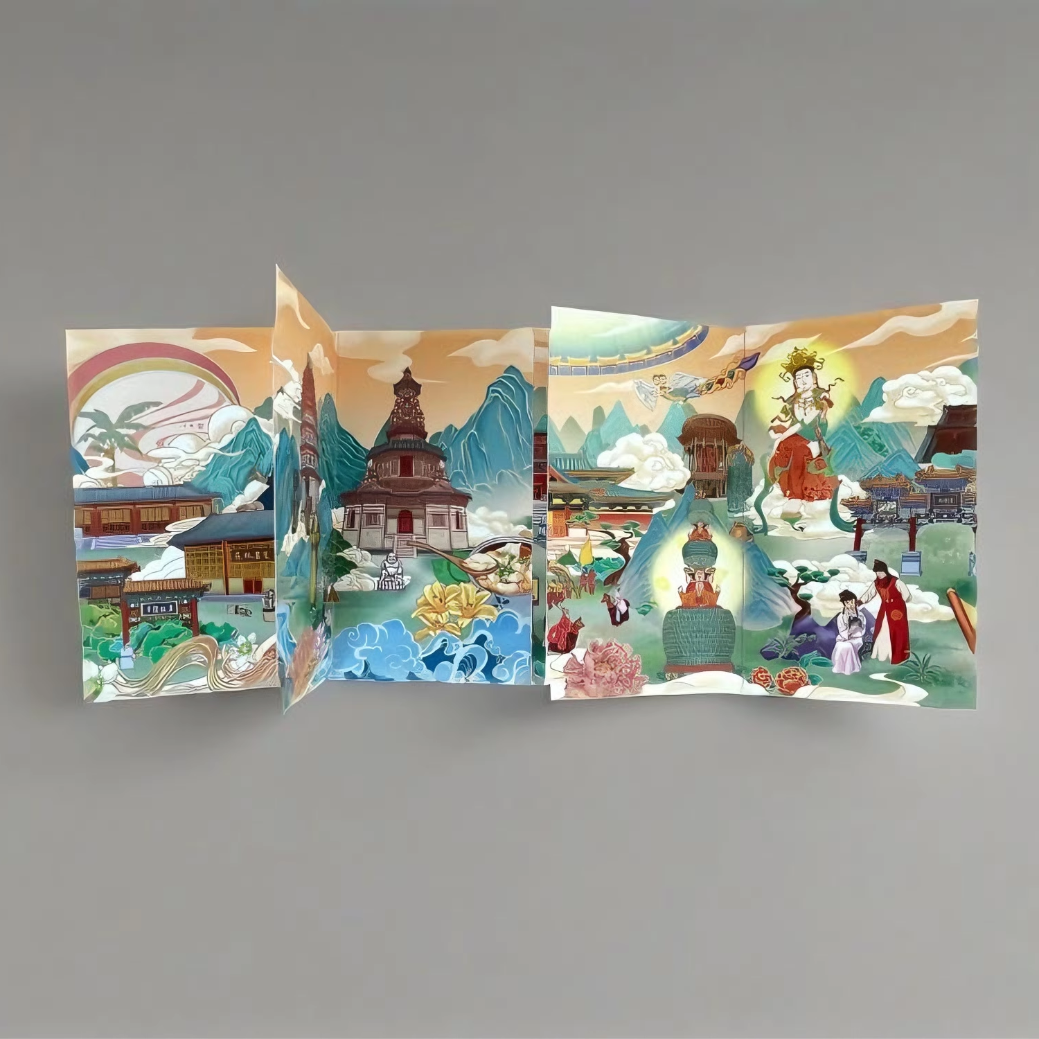 正定风物志烫金盖章本国潮长卷版古城旅游文创纪念品礼物打卡本,淘宝优惠券,粉丝福利购,淘宝优惠卷