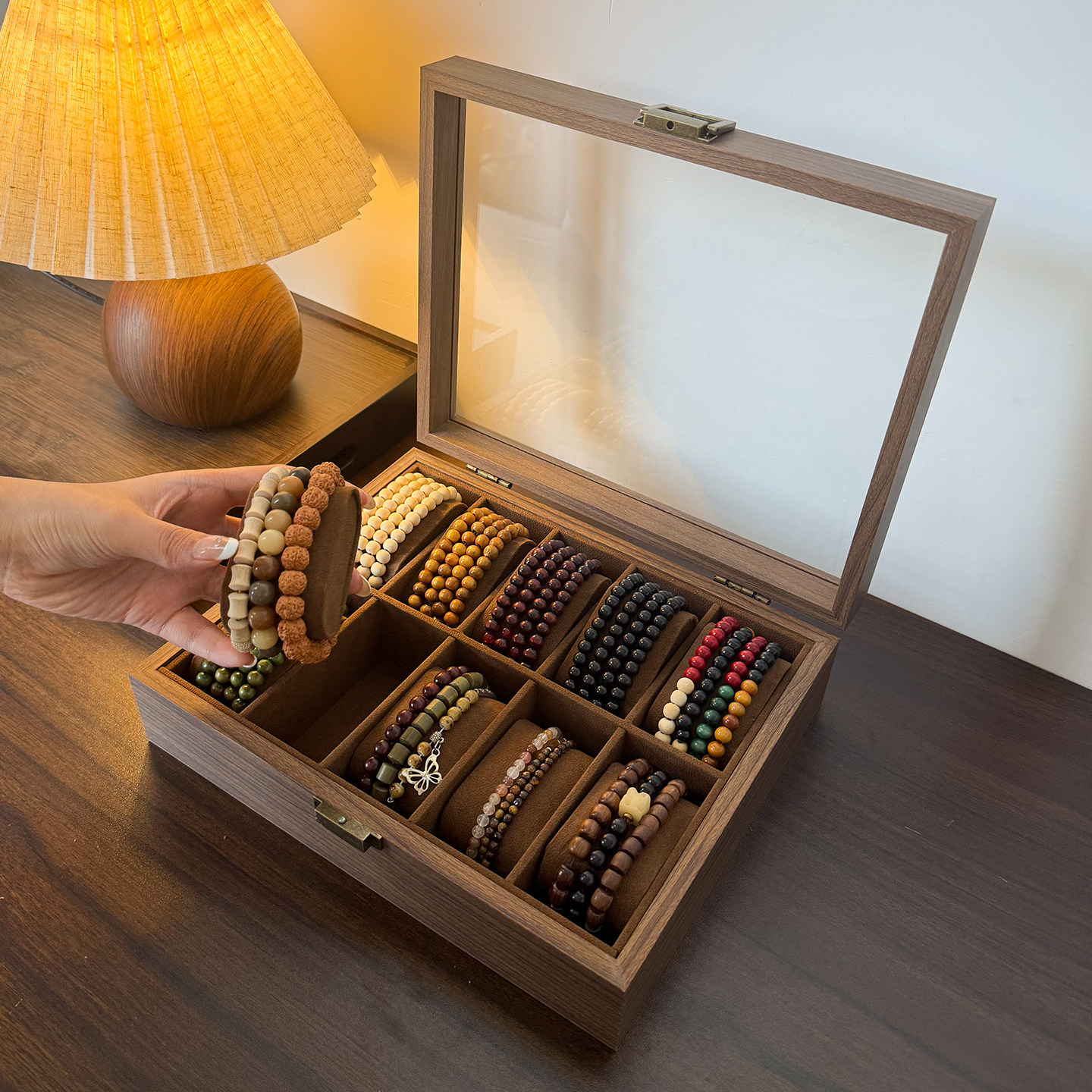 手表收纳盒高档精致胡桃木防尘防氧化手串手链盒男表女表展示盒子,淘宝优惠券,粉丝福利购,淘宝优惠卷