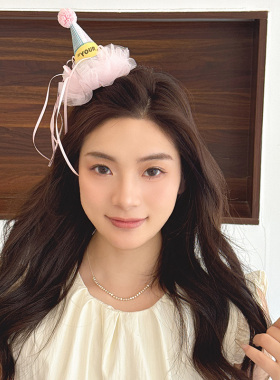 甜美小公主~生日帽子头饰发夹
