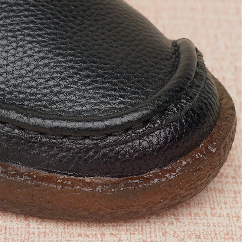 新款男鞋真皮套脚休闲驾车鞋一脚蹬懒人豆豆鞋舒适防滑牛筋底单鞋,淘宝优惠券,粉丝福利购,淘宝优惠卷