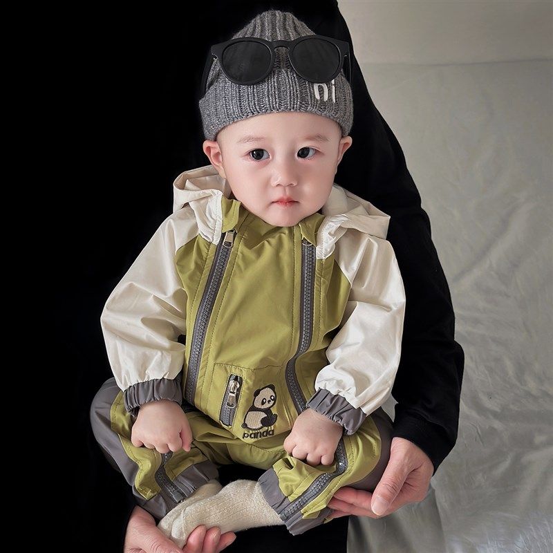 婴儿衣服秋装男女宝宝风衣外套连体衣连帽爬服Q保暖加绒棉服冲锋,淘宝优惠券,粉丝福利购,淘宝优惠卷