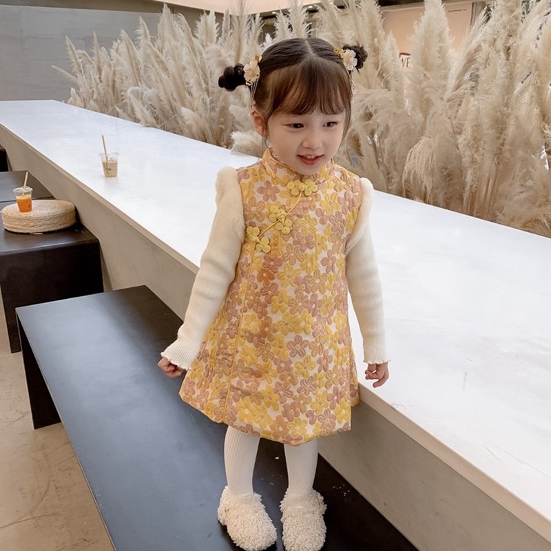 汉服女童拜年服新年装q儿童旗袍冬装过年服周岁宝宝礼服中国风唐,淘宝优惠券,粉丝福利购,淘宝优惠卷