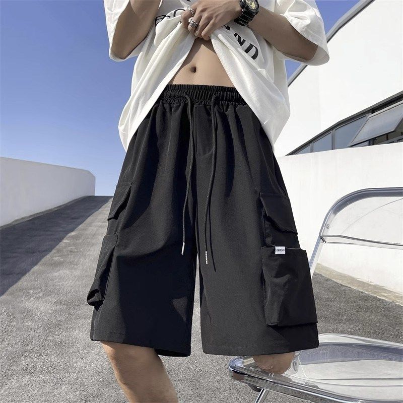 美式潮牌工装裤男夏季新款高街大口袋短裤宽松直筒运动休闲五分裤,淘宝优惠券,粉丝福利购,淘宝优惠卷