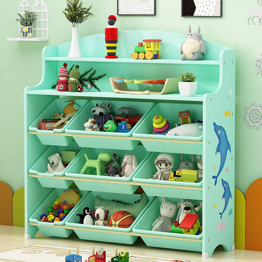 Children's toy storage rack cabinet multi-layer large-sized storage storage toy rack L storage cabinet kindergarten baby storage