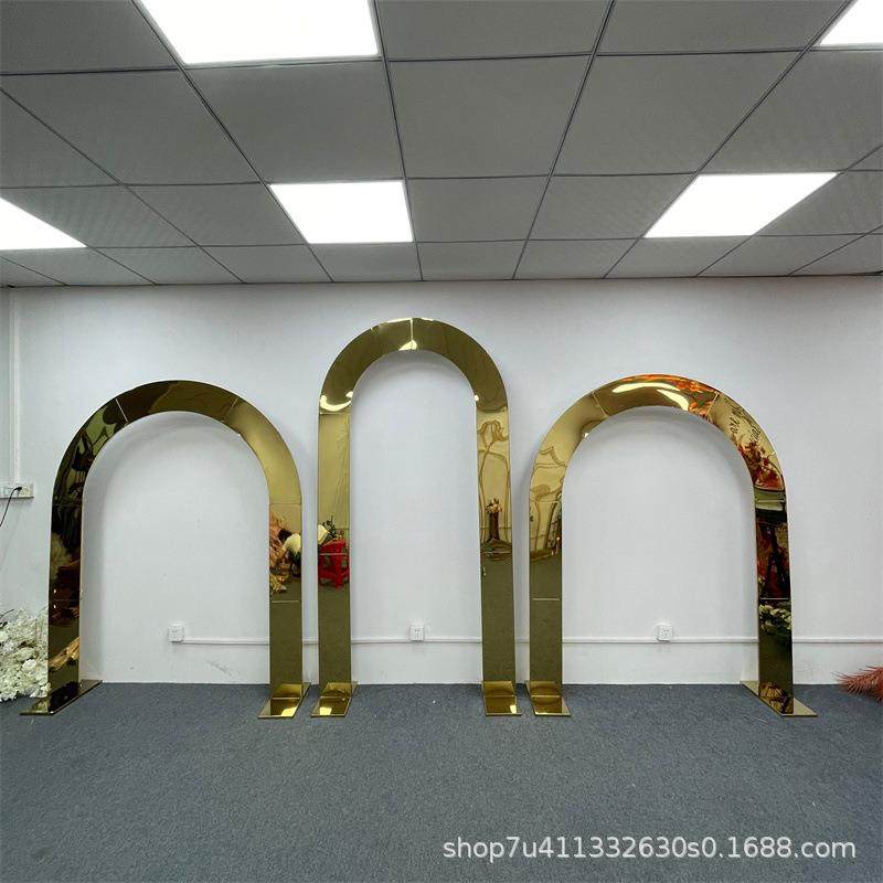 新款镀金背景架婚庆铁艺道具户外婚礼装饰不锈钢架子屏风指示牌,淘宝优惠券,粉丝福利购,淘宝优惠卷