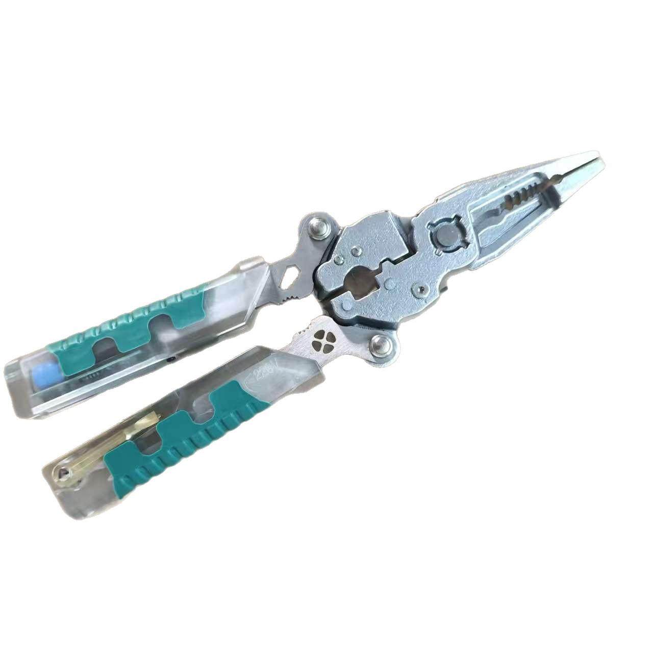 加厚多功能带测电尖嘴钳剥线钳 电工专用拔线剪线折叠电笔剥线钳,淘宝优惠券,粉丝福利购,淘宝优惠卷