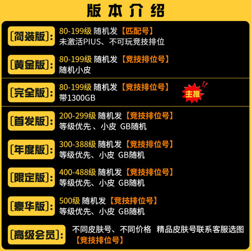 绝地求生账号pubg排位号steam吃鸡账户80级500级竞技号 - 图0