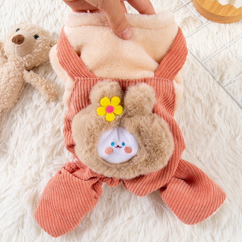 狗狗衣服可爱小熊四脚衣冬季保暖毛绒宠物泰迪比熊小型犬服装加厚,淘宝优惠券,粉丝福利购,淘宝优惠卷