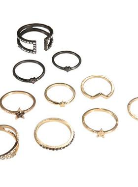 极速Ring combinamtion set hollow diamond simple ring ring 1