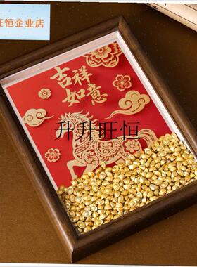 026马到成功客厅桌面玄关摆件装饰画高级感新R中式相框装饰摆件,