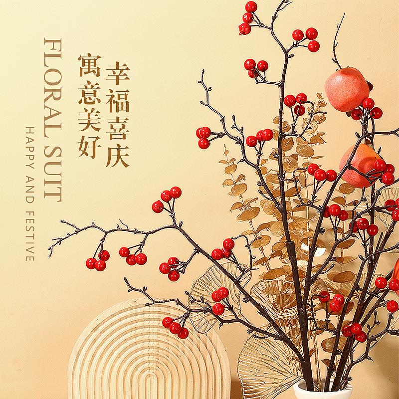 结婚礼冬青盆栽小摆件订婚场景布置婚房客厅喜瓶装饰备婚用品大全 - 图1