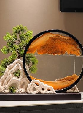 节节高升竹子摆件招财新中式客厅玄关流沙画摆设乔迁新居开业礼物