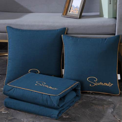 车载细麻抱枕毯子两用新款高档加厚汽车用枕头被子二合一四季通用 - 图2