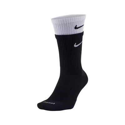 酷动城拼接双层运动袜长筒中筒四季款袜子跑步健身彩色袜子