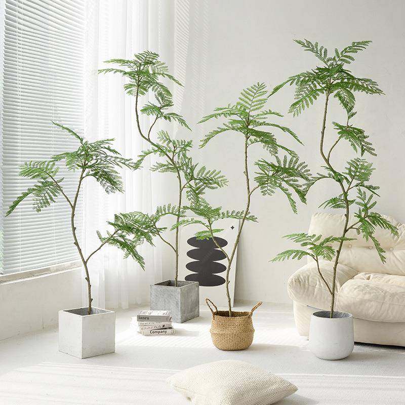 蓝花楹仿真绿植落地盆栽仿生植物摆件室内客厅沙发旁装饰盆景假树,淘宝优惠券,粉丝福利购,淘宝优惠卷