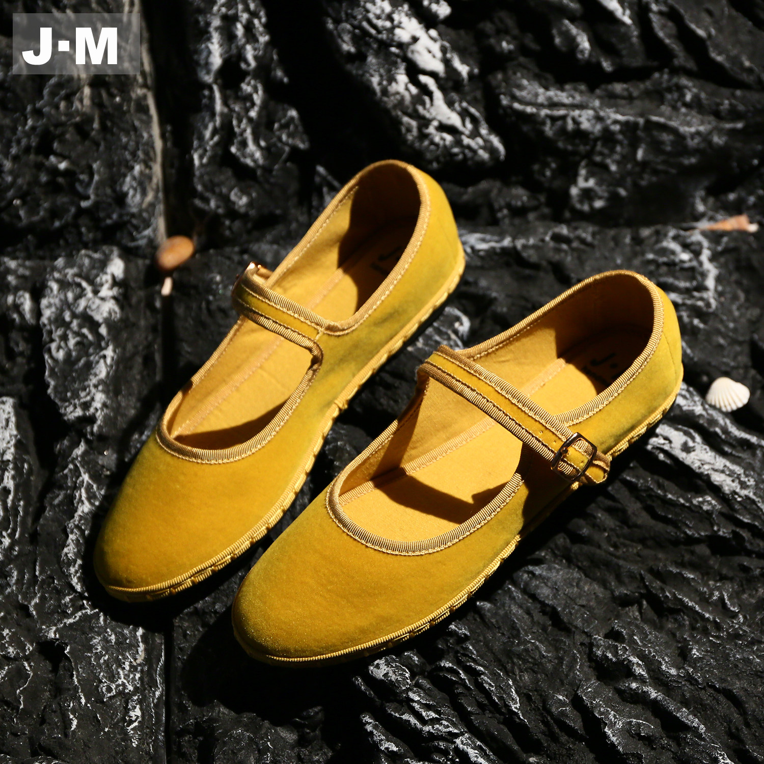 J·M绒面圆头玛丽珍鞋女2026春新款百搭软底舒适单鞋一字带平底鞋,淘宝优惠券,粉丝福利购,淘宝优惠卷