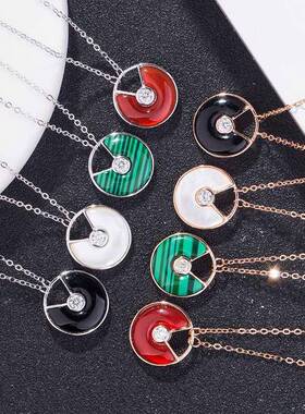 极速new Ladies fashion necklace rose Hgold white shell chalc