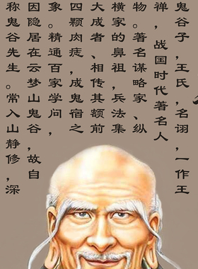 极速谋圣鬼谷子画像王诩骑虎人物王禅老祖玄关风水供奉Z丝绸卷轴
