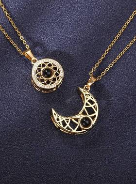 极速Projectfion Necklace 100 Languages I Love You Projection