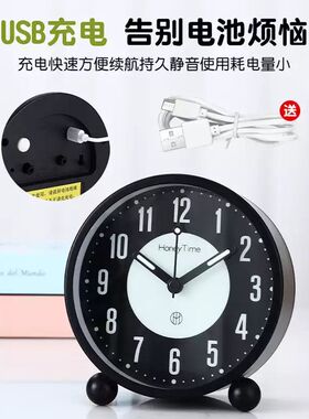 夜光小闹钟初中生专用电子神器学生用充电款摆台式时钟表2025新款