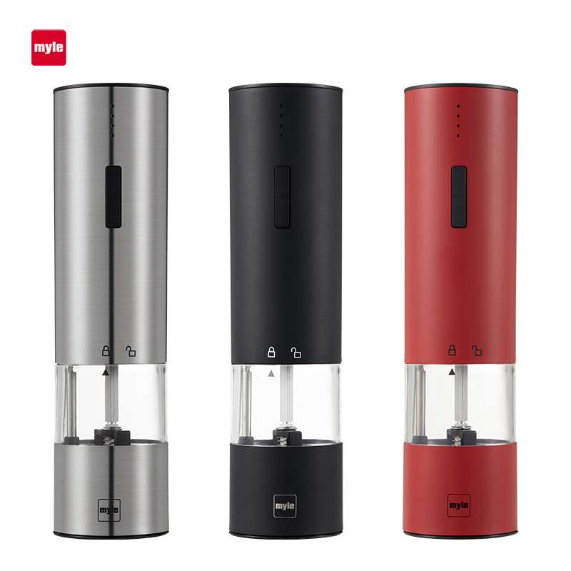 myle胡椒研磨器 电动研磨器 不锈钢家用研磨器碾磨花椒粉器瓶海盐 - 图3