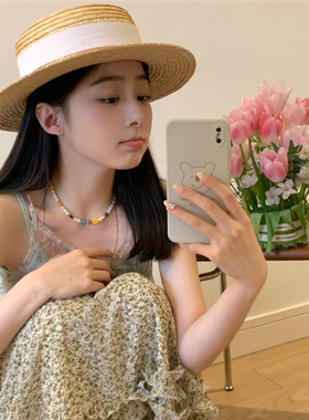 春日多巴胺彩色串珠珍项链