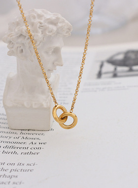 后海造物轻奢金色简约锁骨链女春