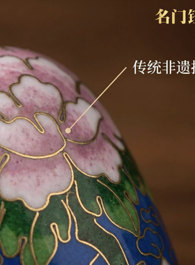 景泰蓝花卉纹三寸小花瓶摆件5件套中式复古工艺品装饰品文玩收藏