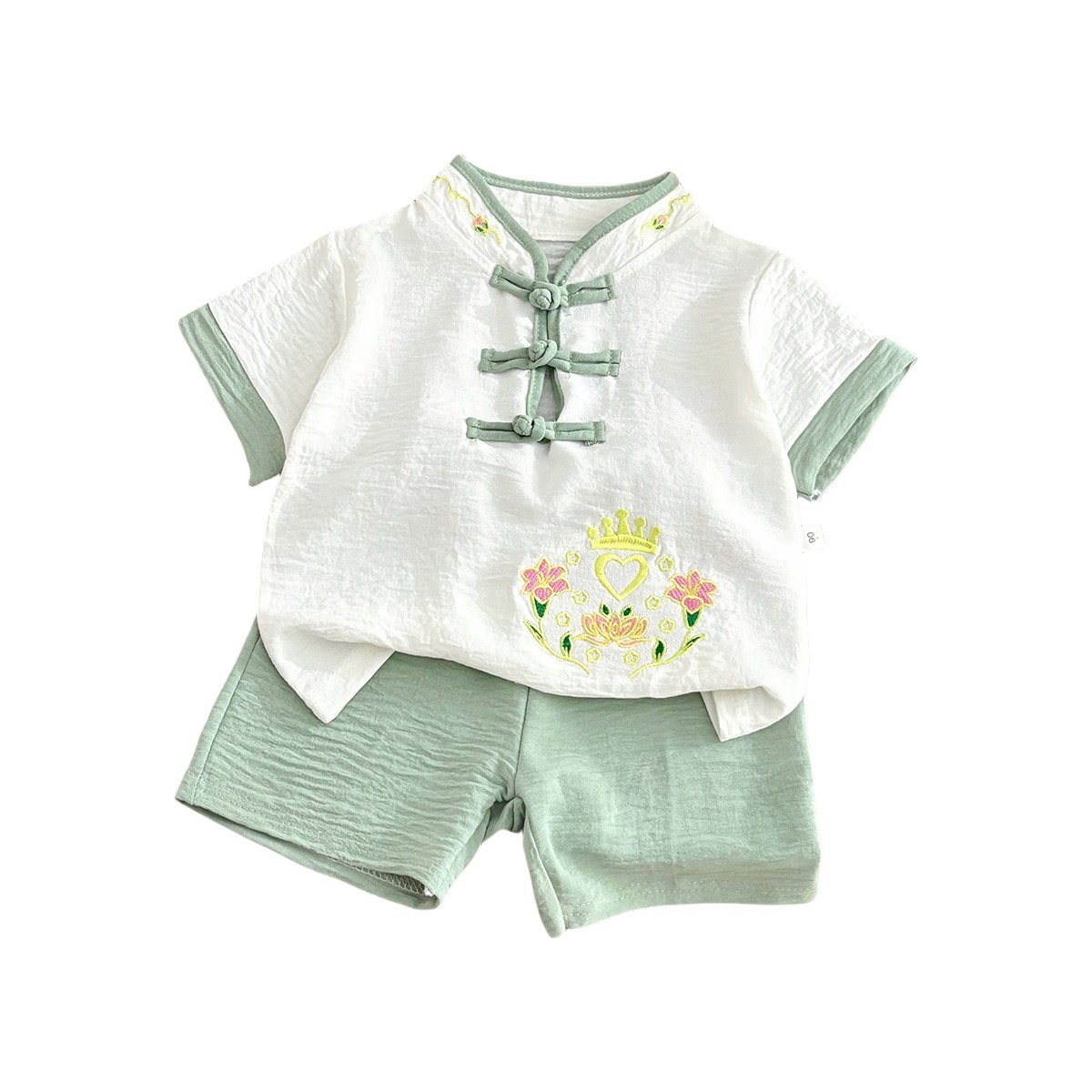 汉服儿童女夏装表演服幼儿园演出服男童短袖中国风古装服复古童装,淘宝优惠券,粉丝福利购,淘宝优惠卷