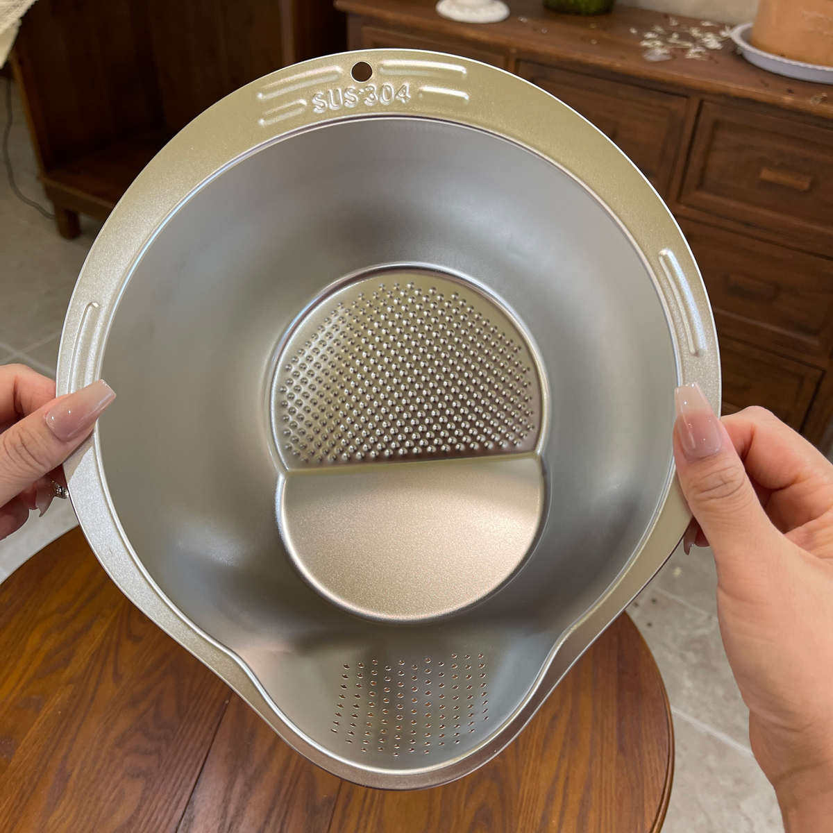 厨房洗菜专用漏盆过滤篮子304不锈钢盆沥水篮淘米神器洗米筛家用,淘宝优惠券,粉丝福利购,淘宝优惠卷