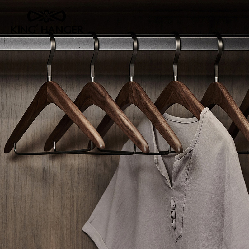 KH高端实木衣架高档黑胡桃木质衣撑衣柜衣帽间衣橱原木衣撑,淘宝优惠券,粉丝福利购,淘宝优惠卷