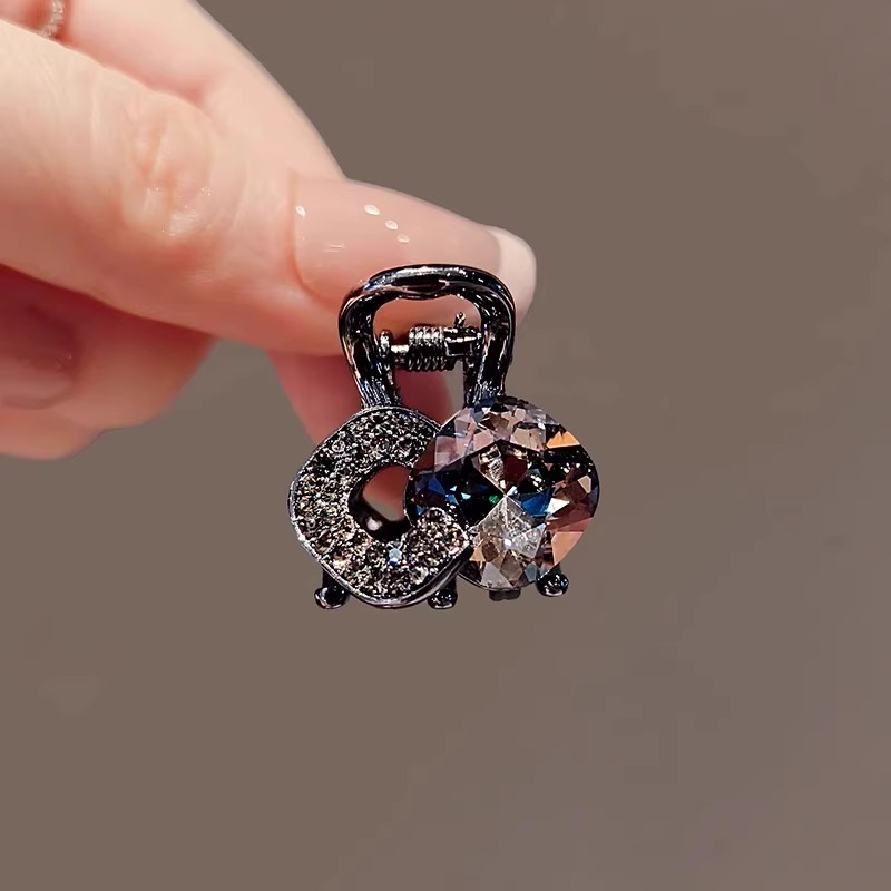 精致水钻小号抓夹发夹前额刘海夹碎发侧边公主头发卡头饰2024新款 - 图0