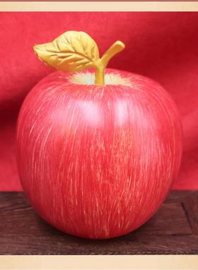 黄铜红苹果仿真铜金苹果摆件客厅摆设平平安安圣诞节礼物礼品摆件