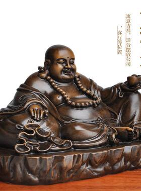 如意赐福弥勒佛摆件招财大肚笑佛像供奉家居工艺品客厅树脂摆件
