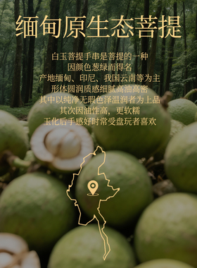 【热销2000+】天然白玉菩提手串