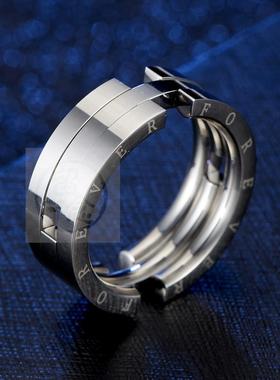 极速)Inbs style titanium steel kiss fish deformation ring pe