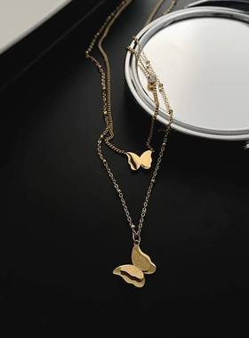 极速Titanium steel does not fade Ddouble layer butterfly nec