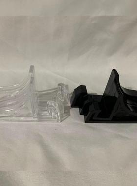 塑料支架石板画架子黑色工艺品盘子支架立体展示架框版画托架