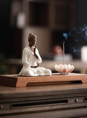 九造中国禅修美容饰品创意紫砂茶宠物瑜伽工作室茶几桌面装饰工艺