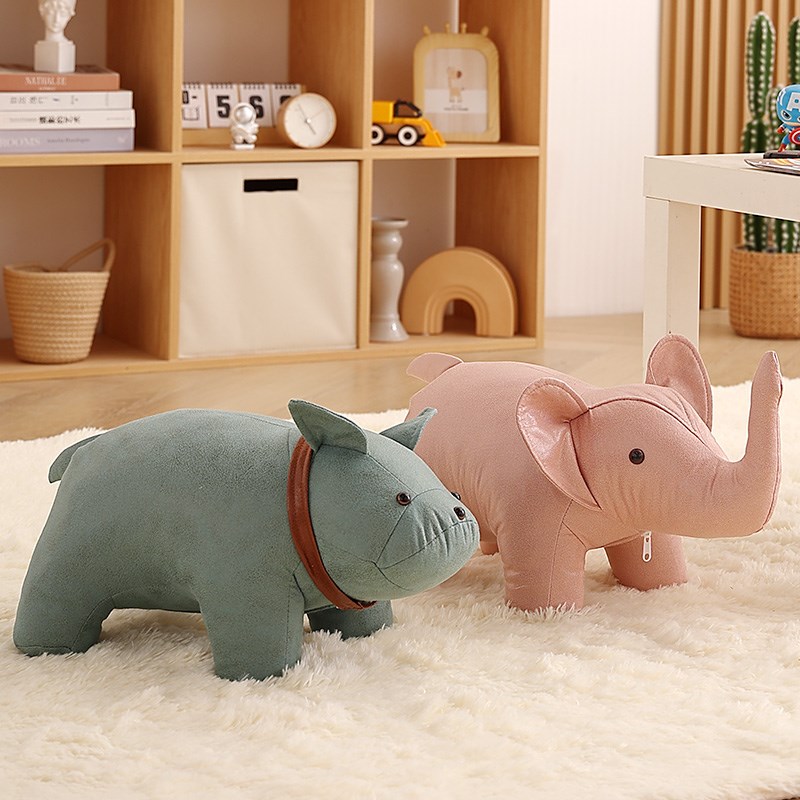 极速儿童卡通凳可爱动物凳创x意小凳子科技布软坐凳简约家用换鞋 - 图2