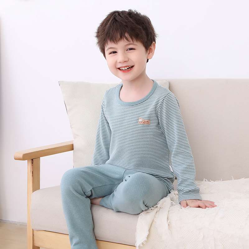 极速儿童秋衣g秋裤套装童装男童家居服女童睡衣德绒保暖内衣中大 - 图1