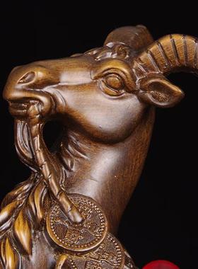 极速三羊开泰羊摆件12生肖羊领头羊摆设办公室招财工艺.礼品摆饰