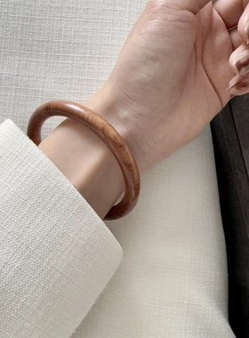 极速花梨木手i镯 女款圆条木质坠子 美人条女款手镯子