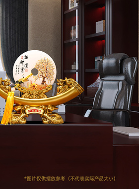 极速招财玉石平安扣摆件貔貅仿象牙客G厅老板办公室装饰品公司开