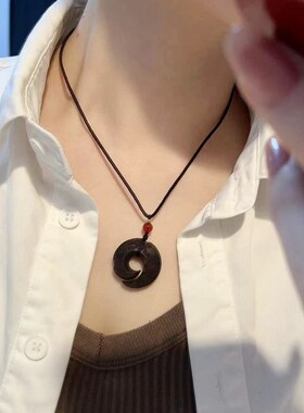 极速越南沉e香峰回路转吊坠项坠 女款木质文玩项链