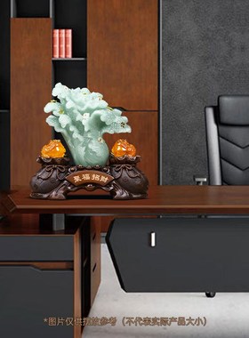 极速聚福招财玉i白菜摆件招财金蟾中式家居客厅电视柜酒柜乔迁开