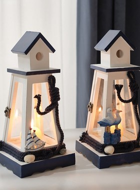 新品海洋风主题风灯装饰摆件w地中海风格酒店餐厅沙滩活动摆台道