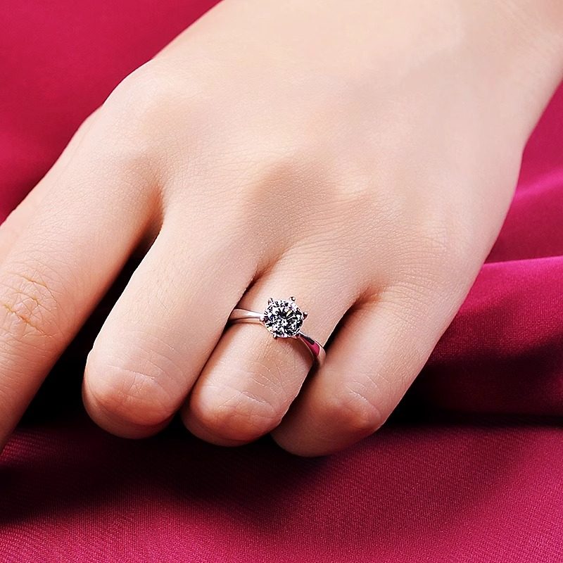 IGI培育钻石pt950铂金经典六爪钻戒款戒指1克拉钻戒送女友结婚 礼,淘宝优惠券,粉丝福利购,淘宝优惠卷